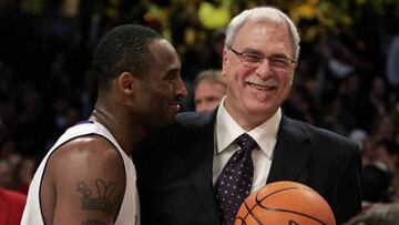 Kobe Bryant and Phil Jackson.