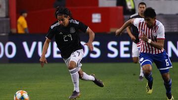 Lainez, jugando ante Paraguay en California. 