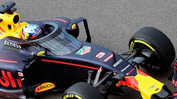 'Aeroscreen' de Red Bull probado por Daniel Ricciardo.