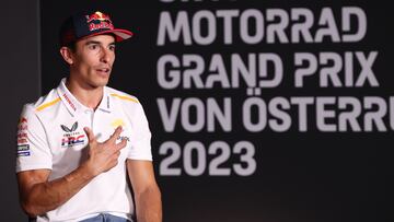 Marc Márquez, en la rueda de prensa de Austria.