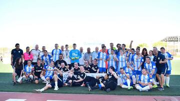 PARTIDO DE LOS GENUINE DEL MALAGA CF ANTE EL NEWCASTLE EN LAS INSTALACIONES DE LA UMA DE MÃ?LAGA