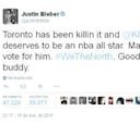 Justin Bieber, ¿culpable de que Lowry sea titular en el All Star?