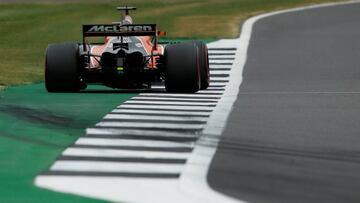 Fernando Alonso durante el Gran Premio de Gran Breta&ntilde;a 2017.