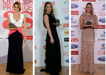 Mireia Belmonte ha sido tres veces galardonada con los Premios As del Deporte, en 2012, 2014 Y 2016.