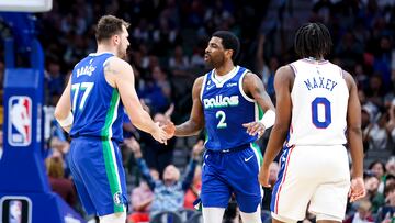 Gran victoria de los Mavs ante los Sixers, segunda que consiguen con la pareja Doncic-Kyrie y con números extraordinarios de las estrellas: 82 puntos.