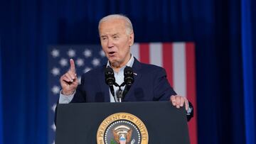 U.S. President Joe Biden delivers remarks on lowering costs for American families, in Las Vegas, Nevada, U.S., March 19, 2024.  REUTERS/Kevin Lamarque