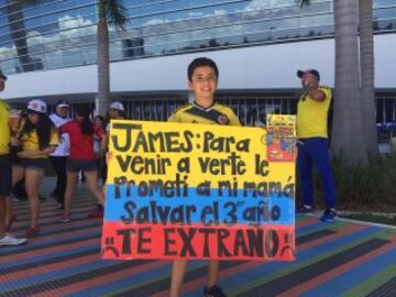 Los colombianos residentes en Miami esperan una victoria sobre Haití.