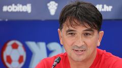 Croatia's coach #00 Zlatko Dalic speaks during a press conference in Doha on December 10, 2022, a day after his team beat Brazil in their Qatar 2022 World Cup football quarter-final match. (Photo by JACK GUEZ / AFP)