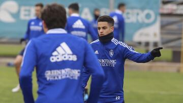 Bermejo, durante un entrenamiento esta semana.