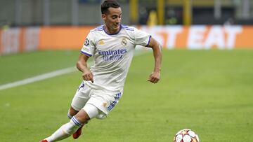 Lucas, en el partido en San Siro contra el Inter.