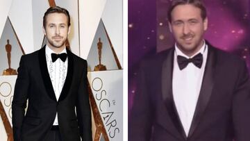 Ryan Gosling, suplantado por un doble en una entrega de premios. Foto: Redes Sociales