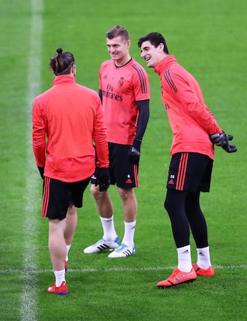 Gareth Bale, Toni Kroos y Thibaut Courtois.