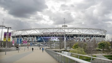 13 March 2020, England, London: A general view of the London Stadium, home of West Ham United, after the Premier League has been suspended until 04 April 2020. Photo: Ian West/PA Wire/dpa
 
 
 13/03/2020 ONLY FOR USE IN SPAIN