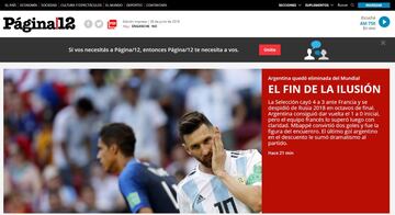 Así vieron en Argentina el fracaso de su selección en el Mundial