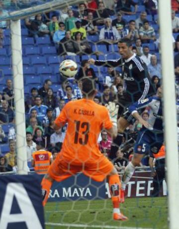Cristiano Ronaldo marca el 1-4 de cabeza.