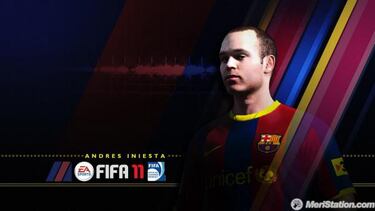 Iniesta, portada de FIFA 11