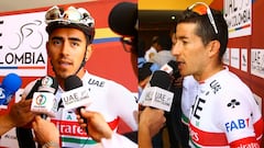 Henao y Molano animan a los jóvenes del UAE Colombia