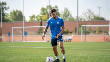 Diego Garcia entrenamiento Leganes