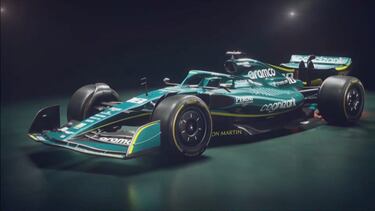 El coche que pilotarán Sebastian Vettel y Lance Stroll .