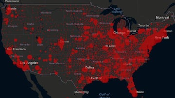 Estados Unidos sigue con un alto número de casos confirmados por días, para este domingo se registraron más de 25 mil casos. Ya son más 1.3 millones de infectados.