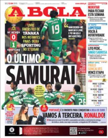 Portadas de la prensa deportiva