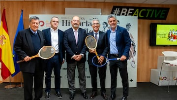 De izquierda a derecha, Lis Arilla, José Manuel Franco, Miguel Díaz, Manolo Orantes y Julio Nieto, en el CSD.