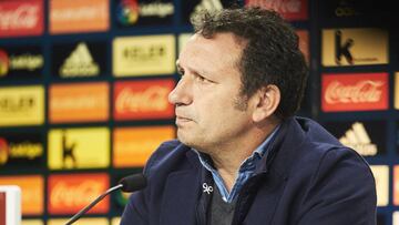 Coach Eusebio Sacristan after the Spanish La Liga soccer match between Real Sociedad and Getafe C.F, at Anoeta stadium, in San Sebastian, northern Spain, Saturday, March. 17, 2018.