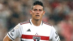 James Rodríguez, feliz con su debut en Sao Paulo