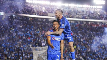 Ángel Sepúlveda festeja su gol en la vuelta de las Semifinales en contra de Monterrey.
