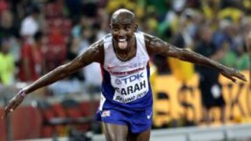 Mo Farah, vencedor en los 10.000 metros de Pek&iacute;n 2015. 