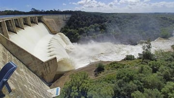 Vista del embalse de El Gergal, en la localidad sevillana de Guillena.