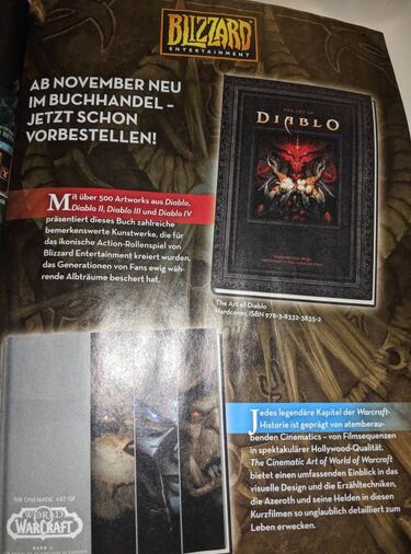 Diablo 4, mencionado en la publicidad de un libro de arte sobre la saga