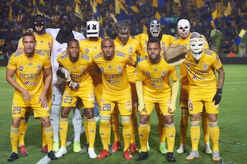 En el Apertura 2019, Tigres saltó a la cancha con innovadoras máscaras para celebrar Halloween. 