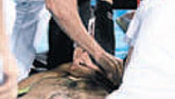 Sdiri, tras su accidente.