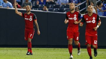 V&iacute;ctor V&aacute;zquez celebra el tanto del empate contra el New York City