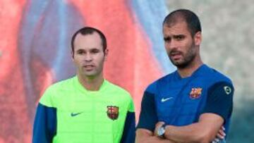 Iniesta, sobre Guardiola: &quot;S&eacute; que a veces sigue pensando en m&iacute;&quot;