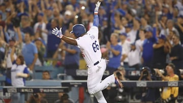 Yasiel Puig aportó una gran pegada en la victoria de los Dodgers contra los Cubs en las Series de Campeonato de la Liga Nacional.