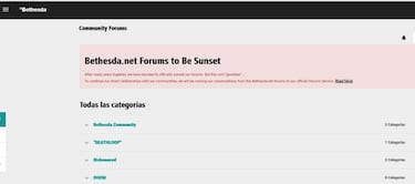 Bethesda anuncia el cierre de sus foros oficiales