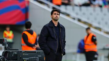 Pau Quesada, durante su primer Barcelona - Real Madrid, disputado en Montjuïc.