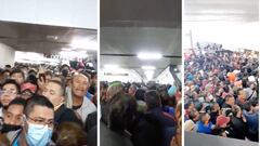 VIRAL: Así fue el caos en el Metro Pantitlán CDMX, saturación, desmayos y suspensión del servicio