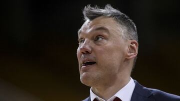 Sarunas Jasikevicius, durante el partido que ha enfrentado al Panathinaikos y al Barcelona, correspondiente a la 27ª jornada de la Euroliga.