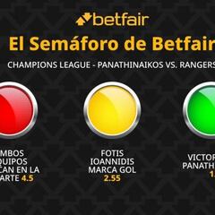 El Semáforo de Betfair: Panathinaikos vs. Rangers - Champions League