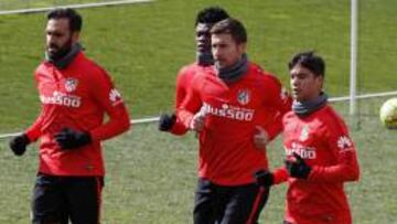 Óliver Torres, en la sesión de entrenamiento.