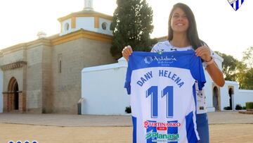 Dany Helena con el Sporting Huelva.