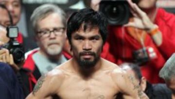 Pacquiao, en su último pesaje antes de medirse a Márquez.