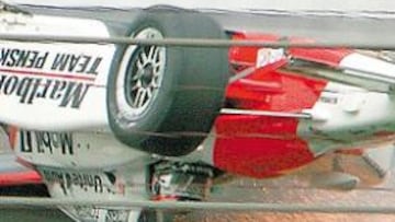 <b>SEGUNDO. </b>Sam Hornish Jr, que saldrá desde la segunda posición de la parrilla de salida, sufrió este espectacular accidente en los ensayos.