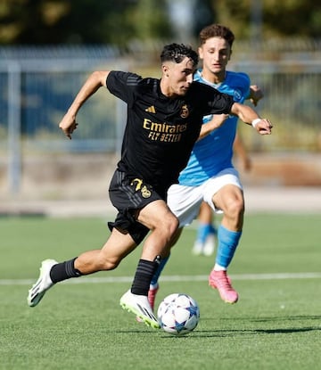 Jesús Fortea, en la Youth League contra el Nápoles.