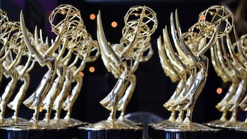 (FILES) In this file photo taken on September 17, 2018, Emmy statues are seen before the 70th Emmy Awards at the Microsoft Theatre in Los Angeles, California. - No red carpet, no star-studded audience and no &quot;Game of Thrones&quot; -- this year&#039;s