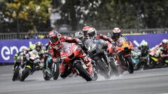 La salida de MotoGP en Le Mans.