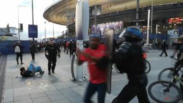 The Champions League final was delayed by half an hour as Liverpool fans struggled to get into the stadium.